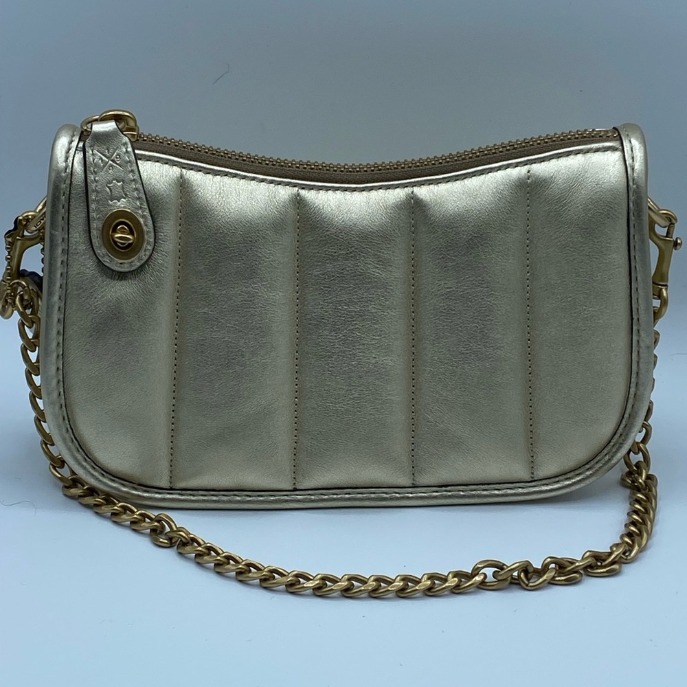 Coach gold metallic bag